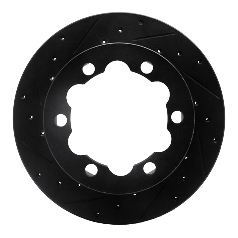 Dodge Sprinter 3500 Brake Rotor (1) - Rear Left - R1 Concepts - Drilled & Slotted - Black - `02-`06